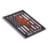Carnet Nom personnalisé du Lacrosse Player (Côté Droit)