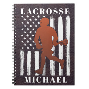 Carnet Nom personnalisé du Lacrosse Player
