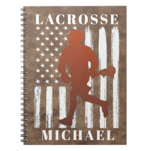 Carnet Nom personnalisé du Lacrosse Player