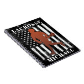 Carnet Nom personnalisé du Lacrosse Player (Côté Droit)