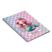 Carnet Nom personnalisé du motif Mermaid (Côté Droit)