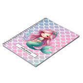 Carnet Nom personnalisé du motif Mermaid (Côté gauche)
