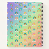 Carnet Nom personnalisé du Motif Rainbow Cute (Dos)