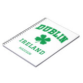 Carnet Nom personnalisé Dublin Irlande (Côté gauche)