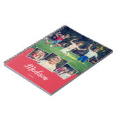 Carnet Nom personnalisé écriture moderne Cool 4 Collage p (Côté gauche)