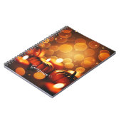 Carnet Nom personnalisé Effet Bokeh automatique Citrouill (Côté gauche)