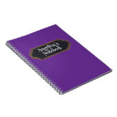Carnet Nom personnalisé éffrayant pourpre (Côté Droit)