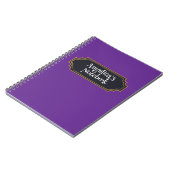 Carnet Nom personnalisé éffrayant pourpre (Côté gauche)