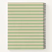 Carnet Nom Personnalisé Élégant Pastel Stripes Business (Dos)