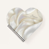 Carnet Nom personnalisé Élégante Mère de la texture perle (Devant)