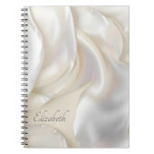 Carnet Nom personnalisé Élégante Mère de Perle (Devant)