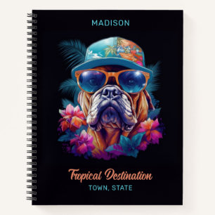 Carnet Nom personnalisé et destination vacances tropicale