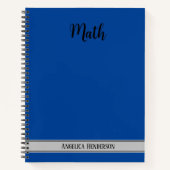 Carnet Nom personnalisé et objet Code couleur mathématiqu (Devant)