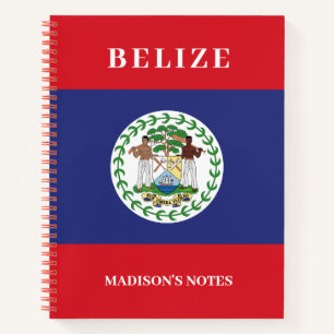 Carnet Nom personnalisé et texte Belize Indicateur