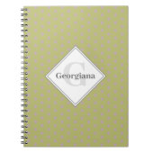 Carnet Nom personnalisé Etoiles neutres géométriques chau (Devant)