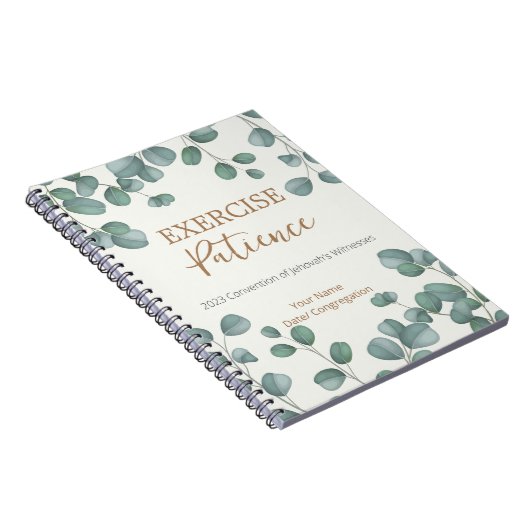 Carnet Nom Personnalisé Exercice JW 2023 Patience (Côté Droit)