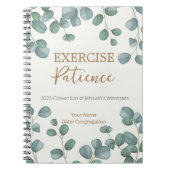Carnet Nom Personnalisé Exercice JW 2023 Patience (Devant)