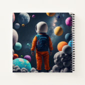 Carnet Nom personnalisé Fantastique Enfant de l'espace (Dos)