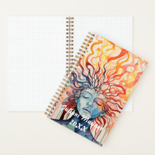 Carnet Nom personnalisé Feu et Liquide