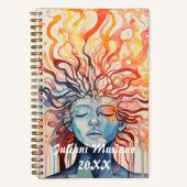 Carnet Nom personnalisé Feu et Liquide (Recto)