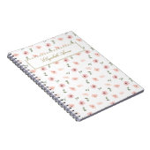 Carnet Nom personnalisé floral (Côté Droit)