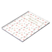 Carnet Nom personnalisé floral (Côté gauche)