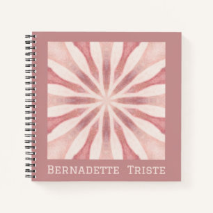 Carnet Nom personnalisé Floral Moderne Chic Joli Féminin