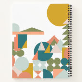 Carnet Nom personnalisé Formes géométriques Moderne Rétro (Dos)