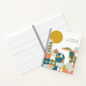 Carnet Nom personnalisé Formes géométriques Moderne Rétro (Intérieur)