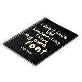 Carnet Nom personnalisé Funny Police Typographie moderne (Côté gauche)