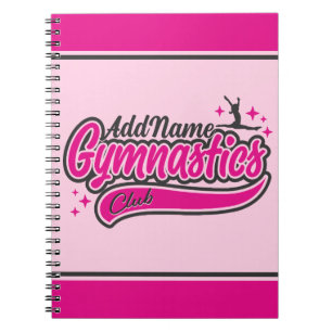 Carnet NOM personnalisé Gymnaste Split Leap Gymnastique