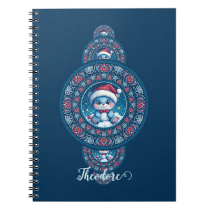 Carnet Nom personnalisé Holiday Kawaii Oear Ornamental Ma