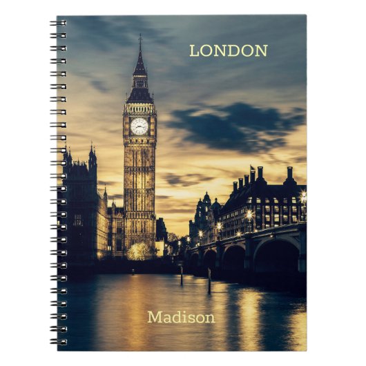 Carnet Nom personnalisé Londres (Devant)