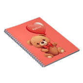 Carnet Nom personnalisé Love Teddy (Côté Droit)