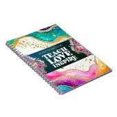 Carnet Nom personnalisé Meilleur enseignant jamais Rainbo (Côté Droit)