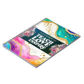 Carnet Nom personnalisé Meilleur enseignant jamais Rainbo (Côté gauche)