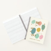 Carnet Nom personnalisé Mid Century Modern Retro Notes (Intérieur)