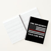 Carnet Nom personnalisé Mince Ligne rouge Drapeau Fière P (Intérieur)