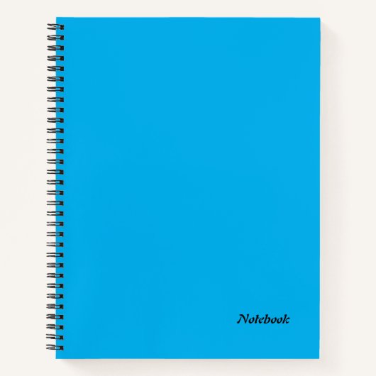 Carnet Nom personnalisé minimaliste Sky Blue (Devant)