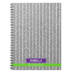 Carnet Nom personnalisé moderne Voyage personnalisé