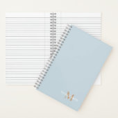 Carnet Nom personnalisé Monogramme (À l'intérieur)