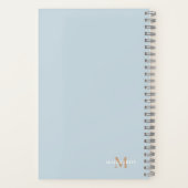 Carnet Nom personnalisé Monogramme (Verso)