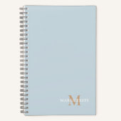 Carnet Nom personnalisé Monogramme (Recto)