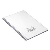 Carnet Nom personnalisé Monogramme (Côté Droit)