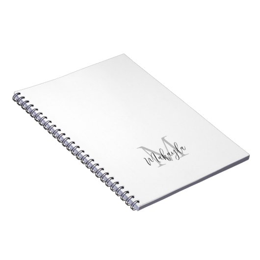 Carnet Nom personnalisé Monogramme (Côté Droit)