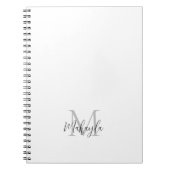 Carnet Nom personnalisé Monogramme (Devant)