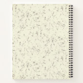 Carnet Nom personnalisé Monogramme Marbre Spiral Notebook (Dos)