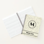 Carnet Nom personnalisé Monogramme Marbre Spiral Notebook (Intérieur)