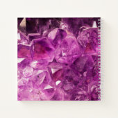 Carnet Nom Personnalisé Monogramme Purple Ombre Crystals (Dos)