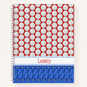 Carnet Nom personnalisé motif à thème de golf (Devant)